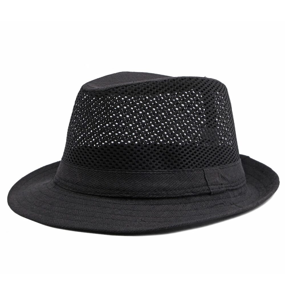 7272 Mesh Fedora Hat Summer Fedora Hats Trilby Hat Sun Beach Hat Panama